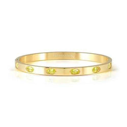Nomination Pretty Bangles Green Oval CZ in Stainless Steel Gold Plated by Nomination Italy