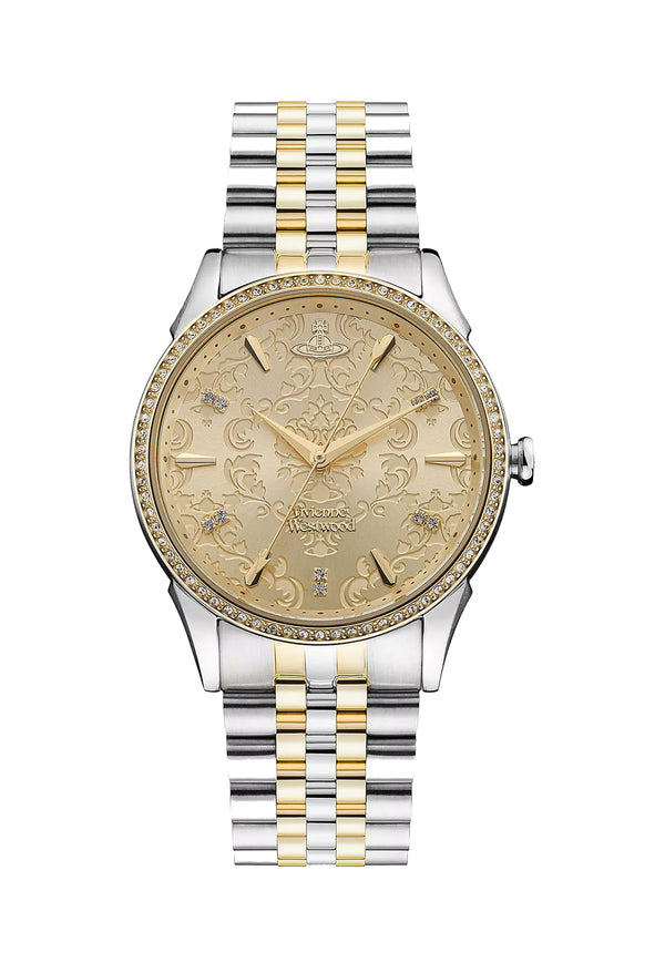 The Vivienne Westwood Wallace gold dial bracelet watch, gold-plated stainless steel bracelet by Vivienne Westwood, by OD’s Jewellers St Helens