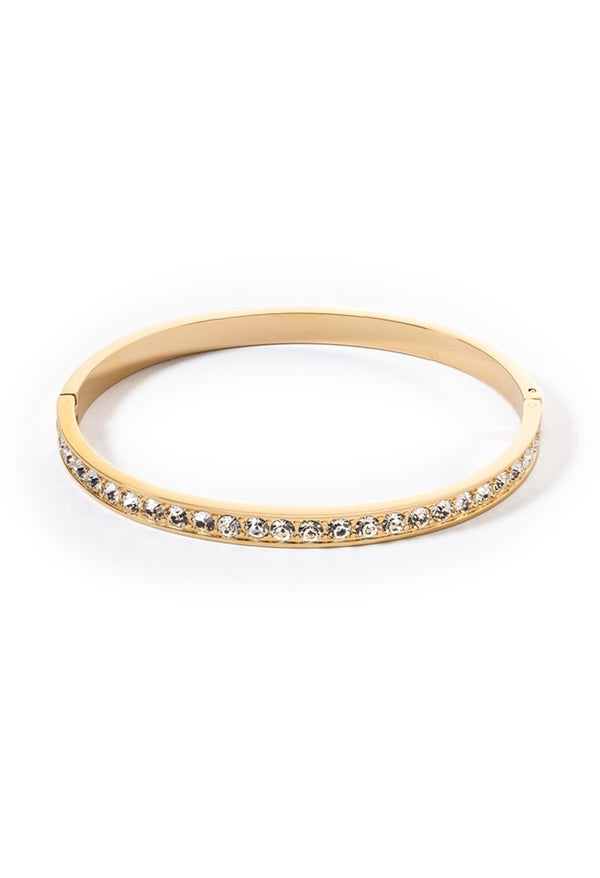 Coeur De Lion Crystal Bangle Gold Plated on Stainless Steel