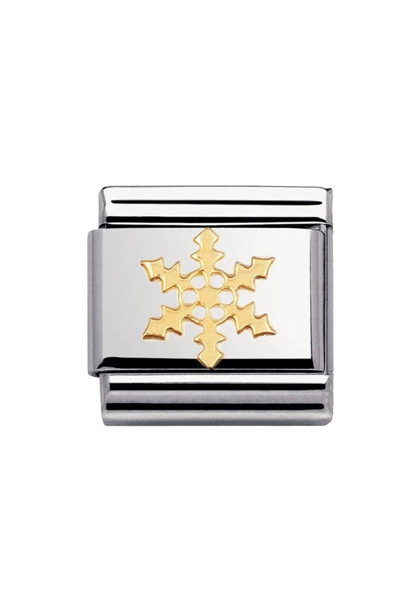 Nomination Composable Classic Link Daily Life Snowflake in 18k gold