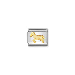 Nomination Composable Classic Link Animals Horse in 18k gold