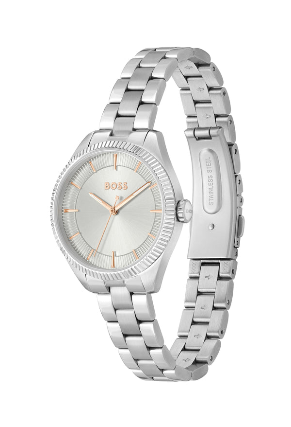 BOSS Ladies Sage Silver Dial Bracelet Stainless Steel Watch