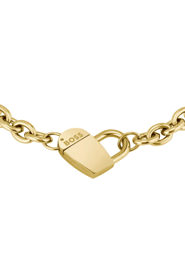 BOSS Ladies Dinya Heart Gold Plated Bracelet