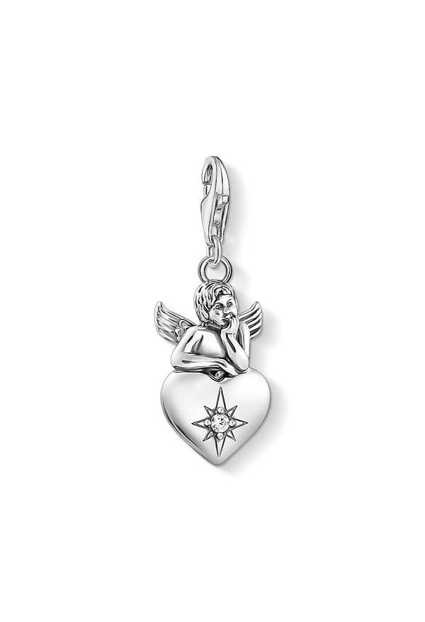 Thomas Sabo Guardian Angel With Heart Charm Silver