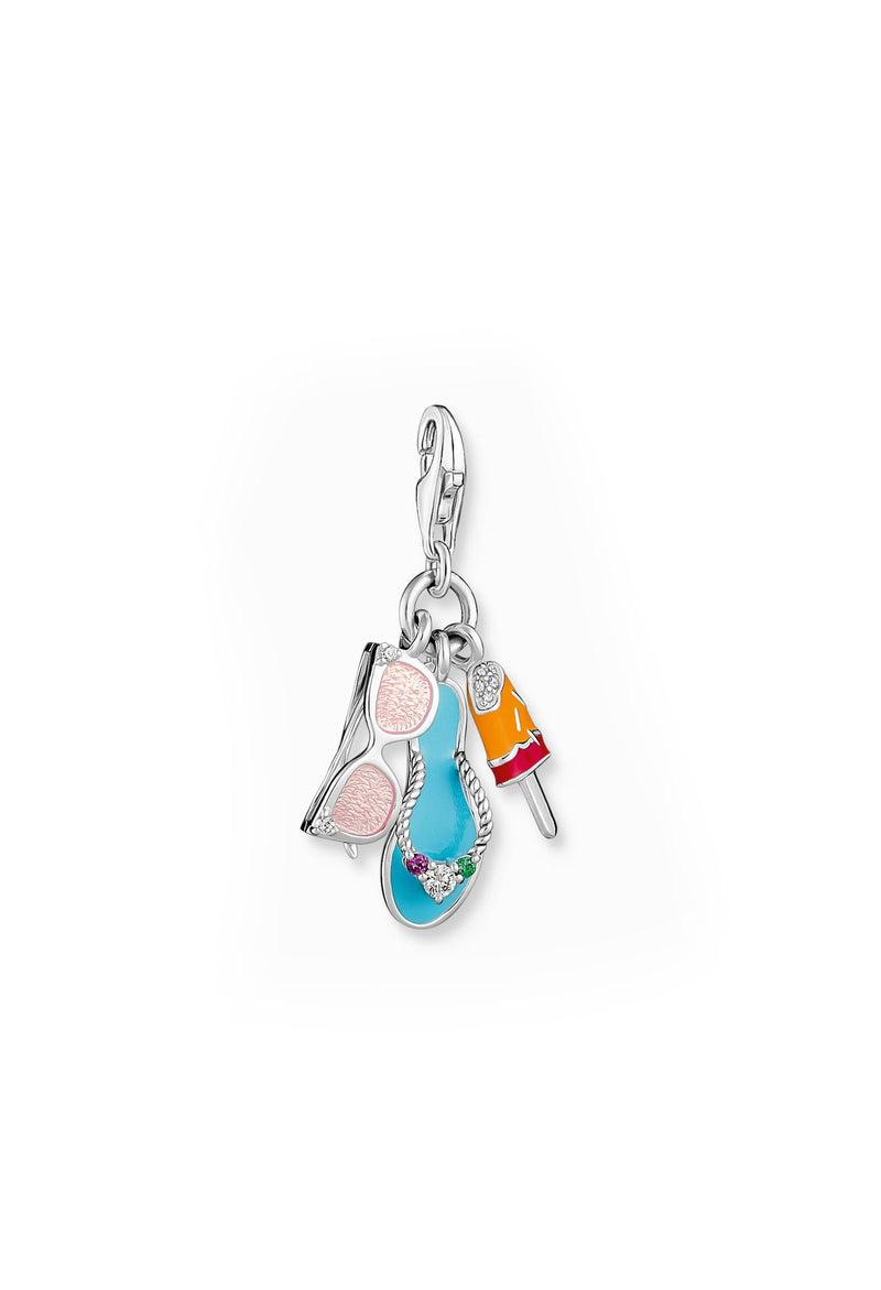 Thomas Sabo Sun Glasses, Flip Flop & Ice Cream Charm in Silver