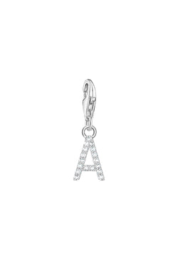 Thomas Sabo Cubic Zirconia Letter A Charm in Silver