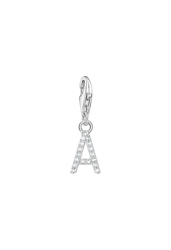 Thomas Sabo Cubic Zirconia Letter A Charm in Silver