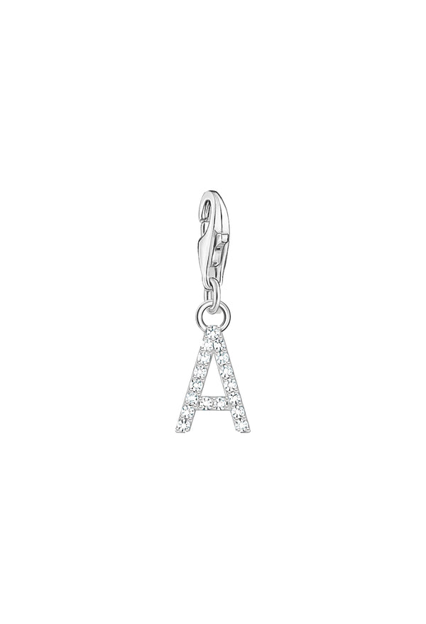 Thomas Sabo Cubic Zirconia Letter A Charm in Silver