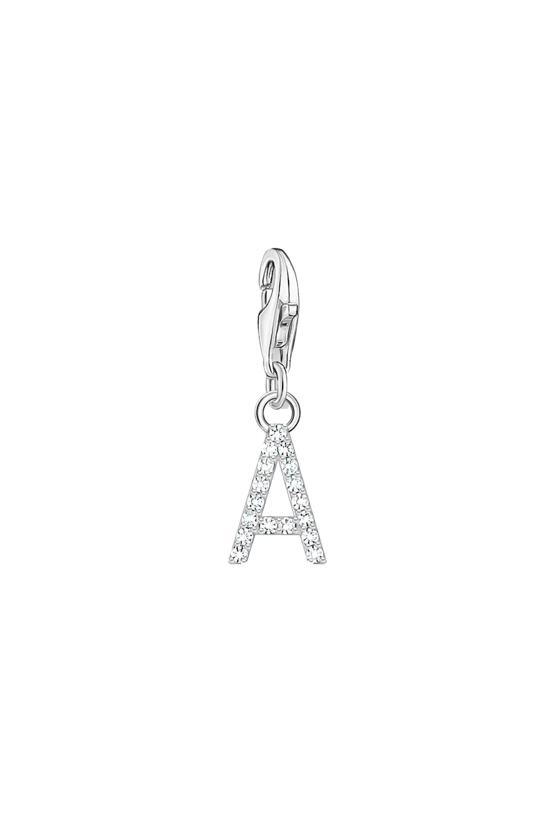 Thomas Sabo Cubic Zirconia Letter A Charm in Silver