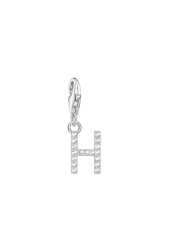 Thomas Sabo Cubic Zirconia Letter H Charm in Silver
