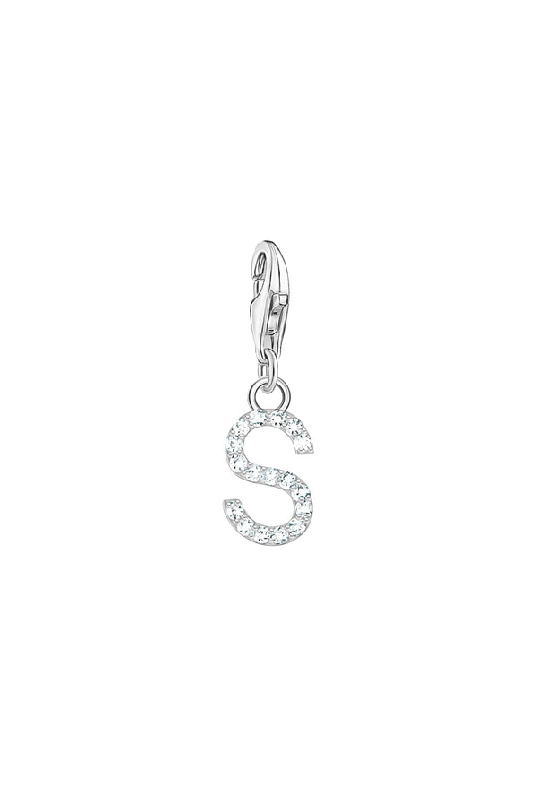 Thomas Sabo Cubic Zirconia Letter S Charm in Silver