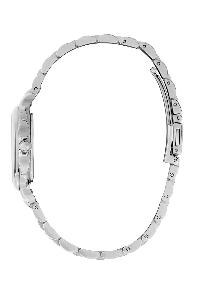 Women's Olivia Burton Grosvenor Square Blue Crystal Dial Bracelet Stainless Steel Watch