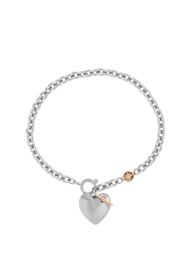 Olivia Burton Knot Heart Bracelet in Stainless Steel