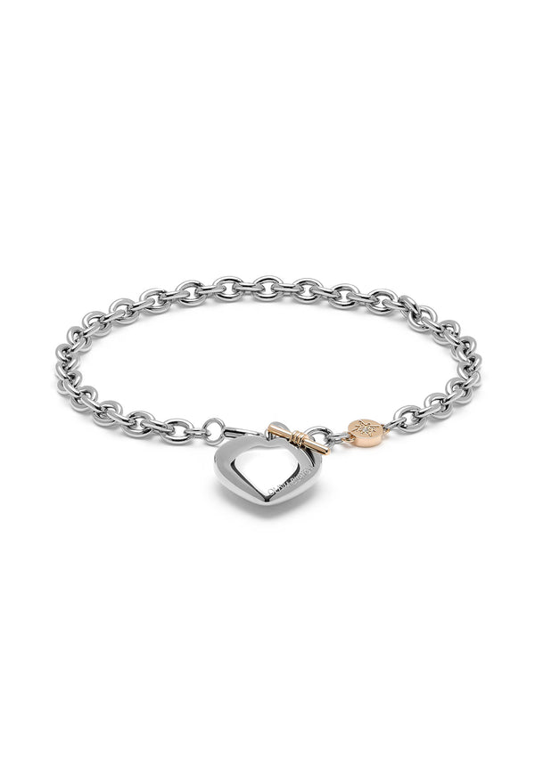 Olivia Burton Knot Heart Bracelet in Stainless Steel