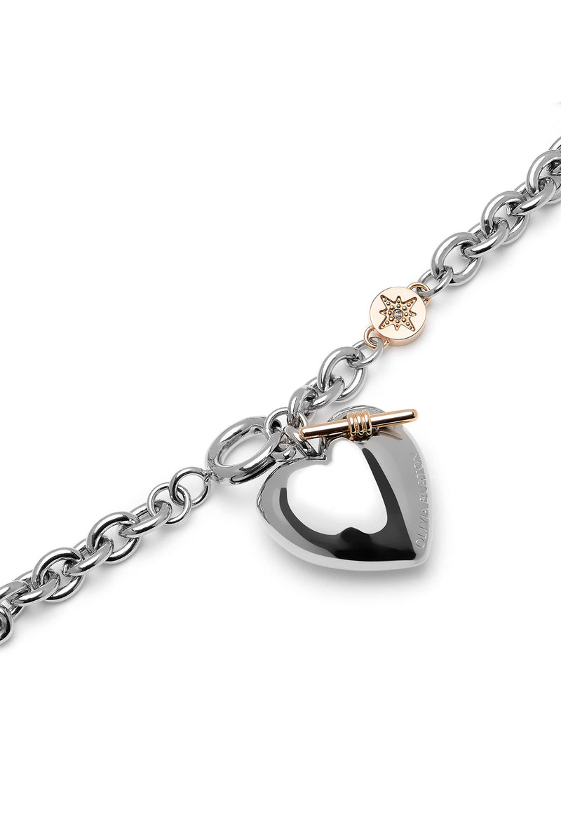 Olivia Burton Knot Heart Bracelet in Stainless Steel