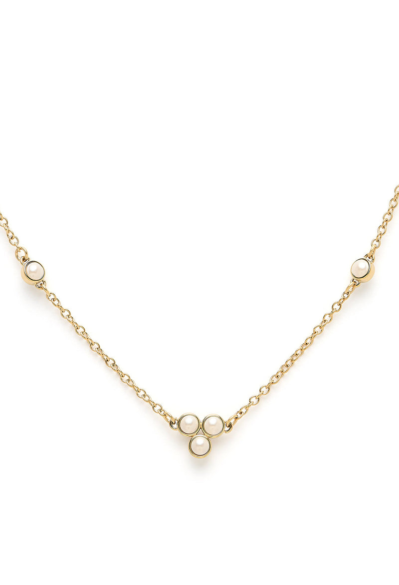 Olivia Burton Pearl Cluster Necklace in Gold Plated