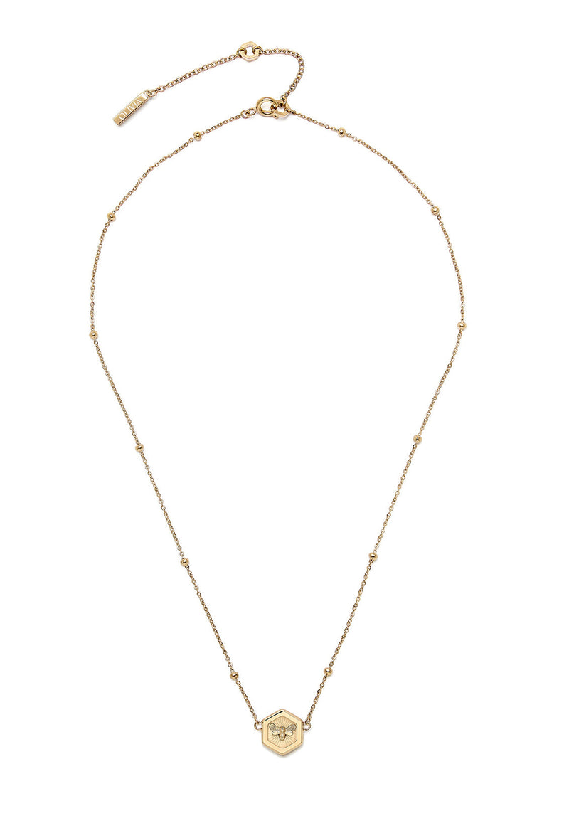 Olivia Burton Minima Bee Necklace Gold Plated