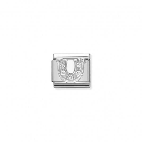 Nomination Composable Horseshoe charm, a silver 925 metal jewelry charm from Nomination Italy, available at OD’s Jewellers in St Helens.