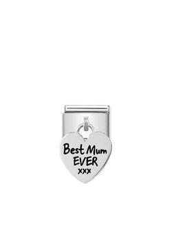 Nomination Composable Classic Link ENGRAVED CHARMS BEST MUM EVER in Steel and 925 Silver *