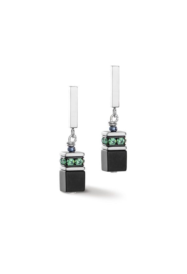 Coeur De Lion Sage Geo Cube Earrings