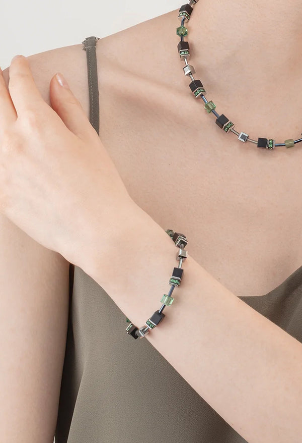 Coeur De Lion Sage Geo Cube Bracelet