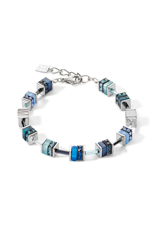 Coeur De Lion Geocube Blue, Teal Bracelet Stainless Steel