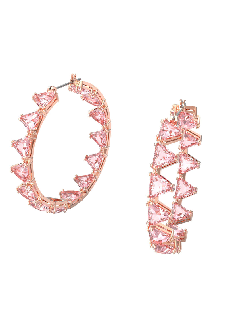 Swarovski Millenia: Triangle Cut Hoop Earrings *
