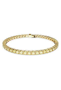 Swarovski Matrix Yellow Tennis Bracelet in Gold Plated