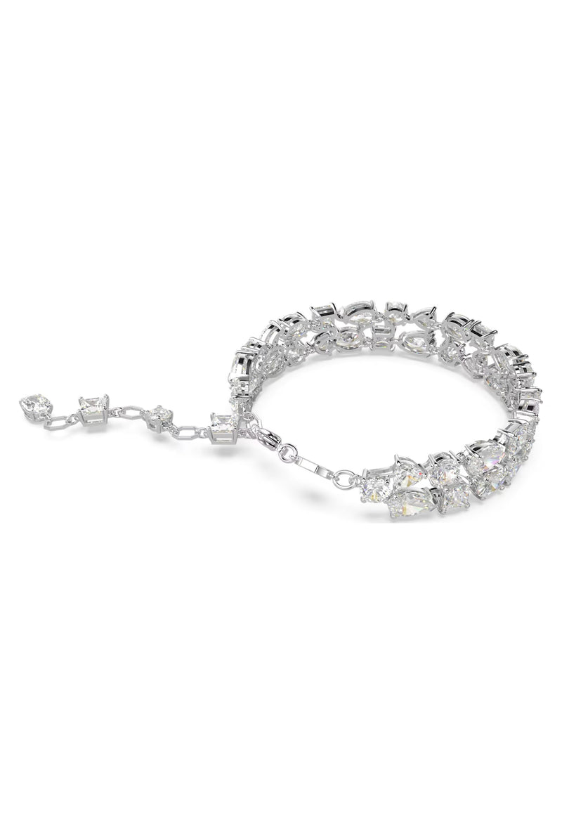 Swarovski Mesmera Double Row Mixed Cuts Bracelet Rhodium Plated