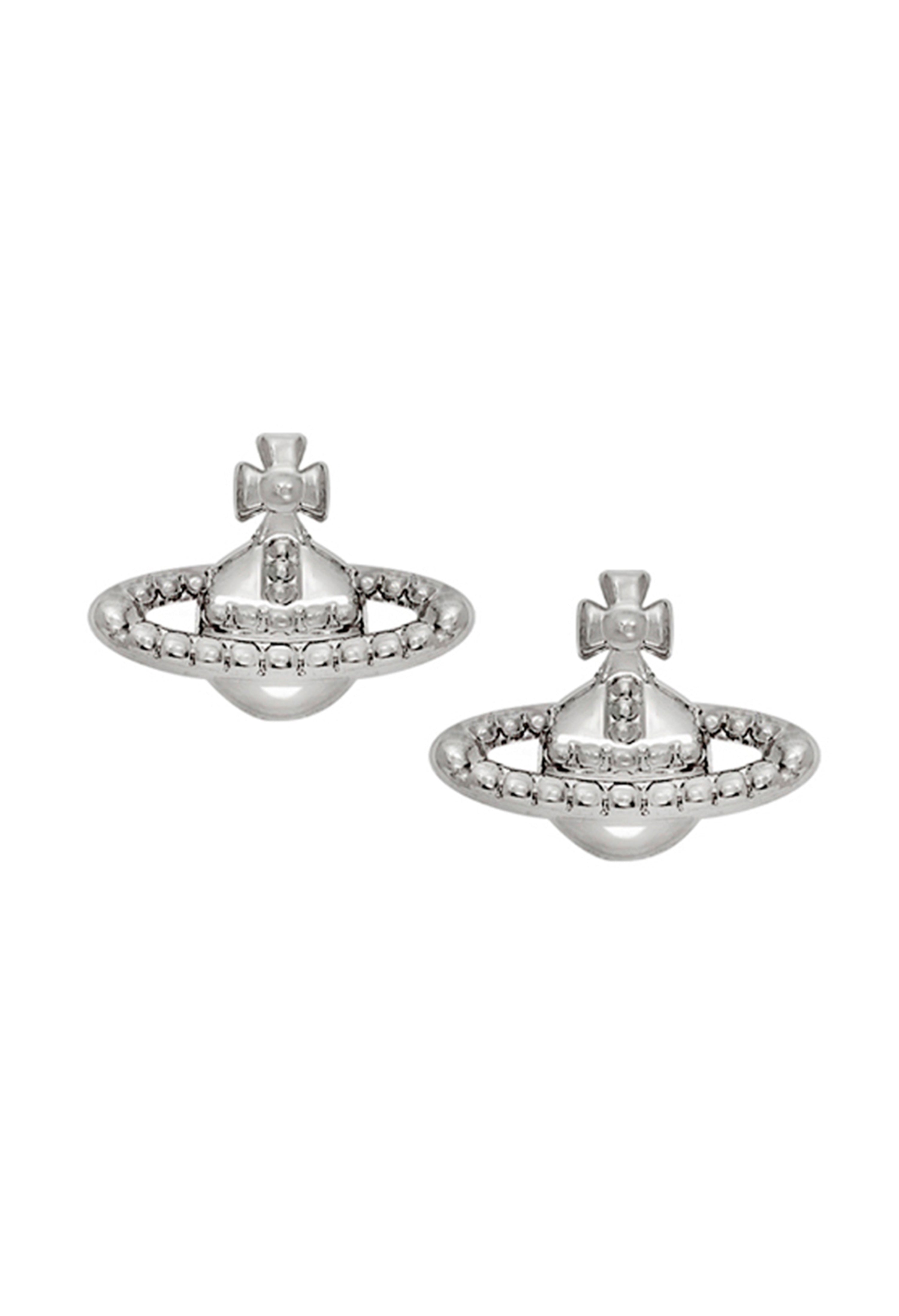 Vivienne Westwood Platinum Plated Farah Orb Earrings 62010015-02P019-SM