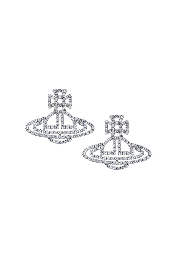 Vivienne Westwood Crystal Annalisa Earrings Platinum Plated
