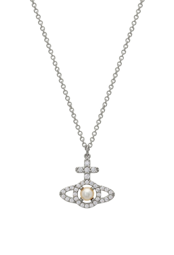 Vivienne Westwood Olympia Pearl Pendant Platinum Plated