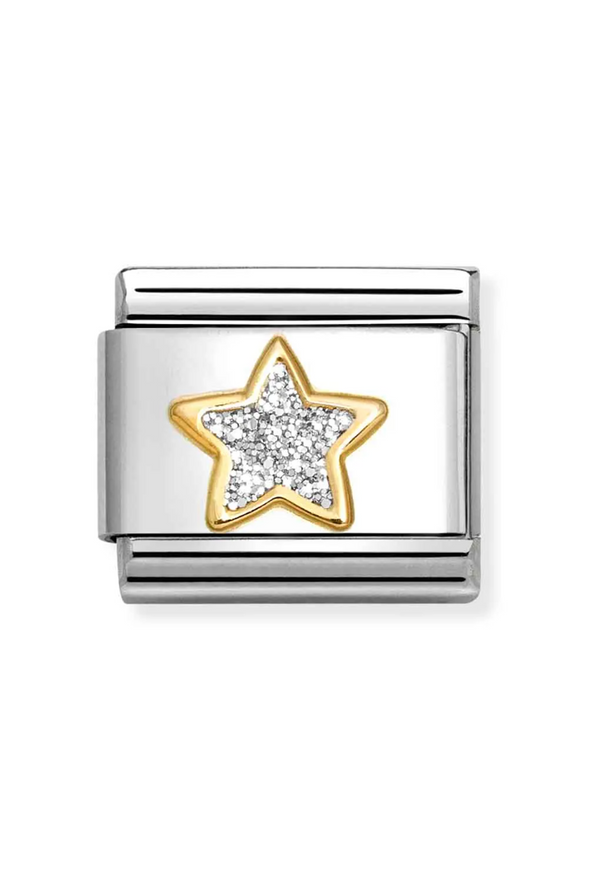Nomination Composable Classic Link Silver Glitter Star in Gold