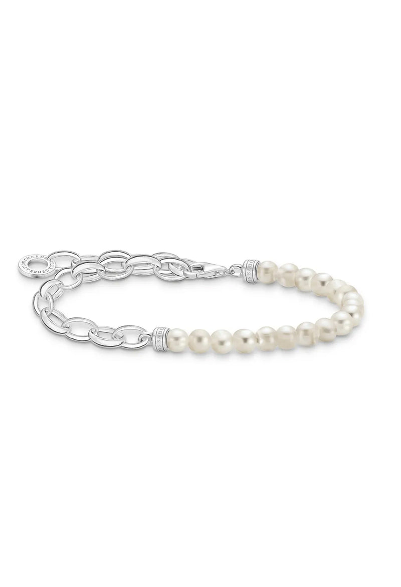 Thomas Sabo Freshwater Pearl and Silver Chain Bracelet