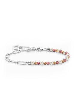 Thomas Sabo Freshwater Pearl Jasper and Silver Chain Bracelet