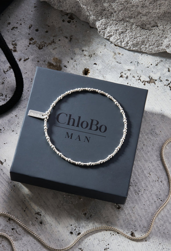 Chlobo Men's Rhythm Of Water Bracelet Silver