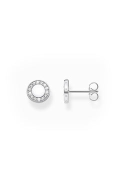 Thomas Sabo Cubic Zirconia Circle Stud Earrings in Silver