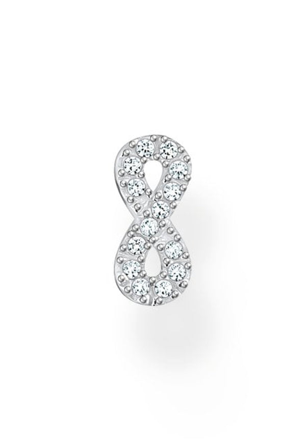 Thomas Sabo Pair of Cubic Zirconia Infinity Stud Earrings in Silver