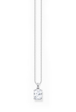 Thomas Sabo Octagon Cut Cubic Zirconia with Chain Necklace in Silver