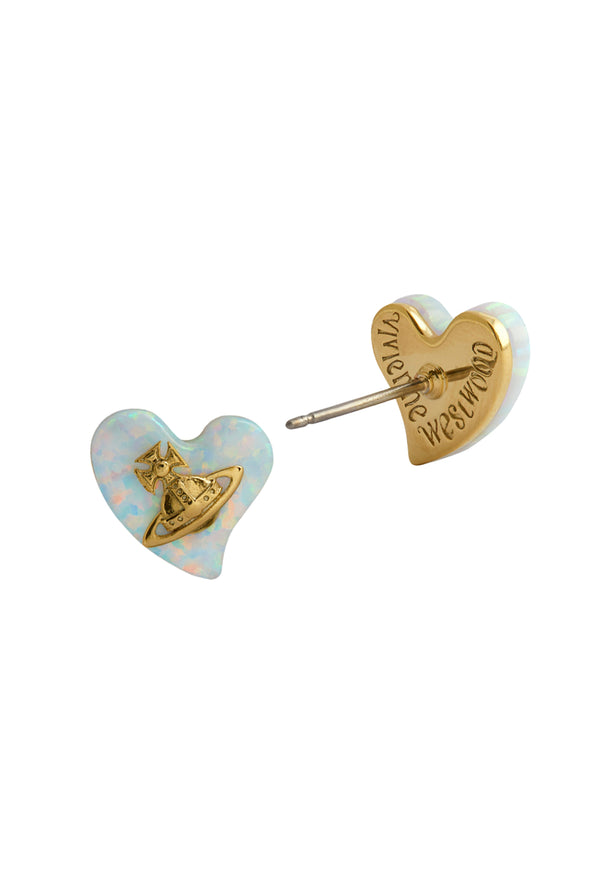 Vivienne Westwood Lizette: Synthetic Opal Heart Earrings