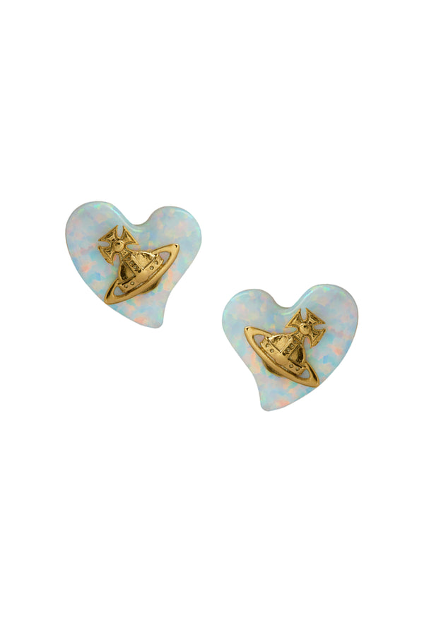 Vivienne Westwood Lizette: Synthetic Opal Heart Earrings