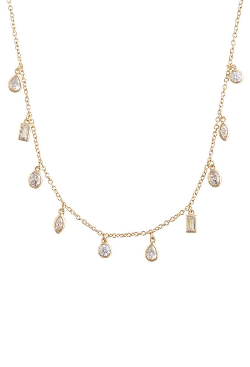 Olivia Burton Classics Crystal Charm Necklace Gold Plated