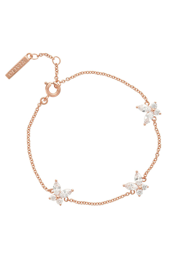 Olivia Burton Marquise CZ Butterfly Rose Gold Plated *