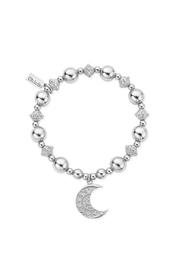 ChloBo Moon Mandala Bracelet Silver