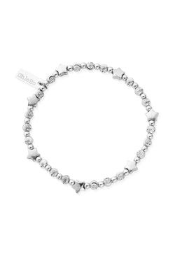The ChloBo Multi Inset Star Bracelet, a silver sterling bracelet from ChloBo, at OD’s Jewellers in St Helens.