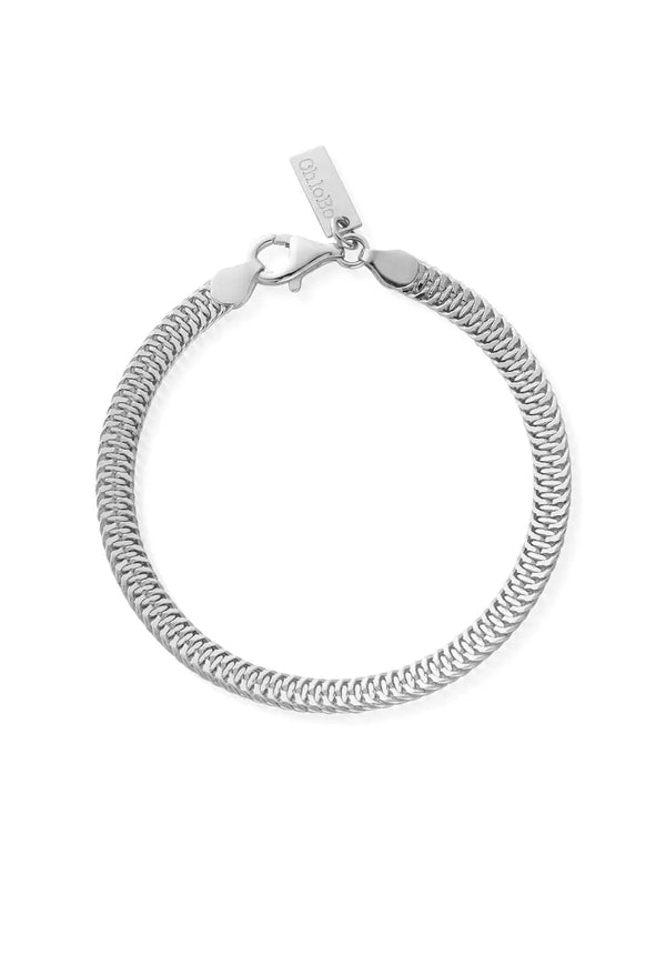 The ChloBo The Tide Bracelet, a silver metal bracelet from ChloBo, available at OD’s Jewellers in St Helens.