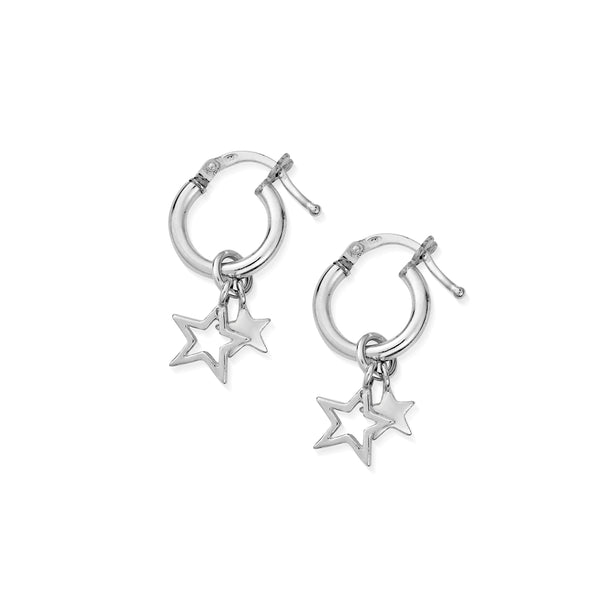 ChloBo Double Star Hoop Earrings