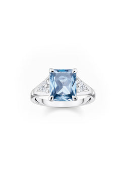 Thomas Sabo Octagon Cut Light Blue Cocktail Ring in Silver