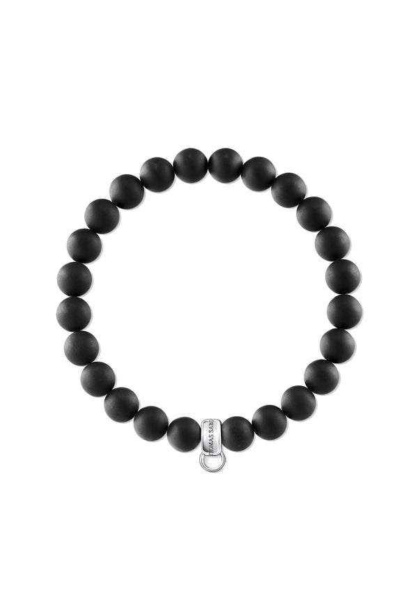 Thomas Sabo Matt Black Obsidian Bracelet in Silver