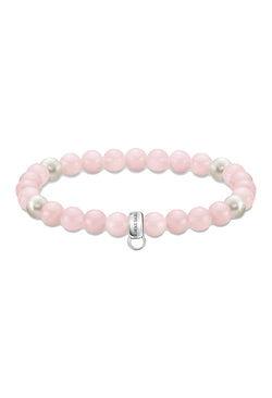 Thomas Sabo Rose Quartz with Freshwater Pearl Bracelet Silver